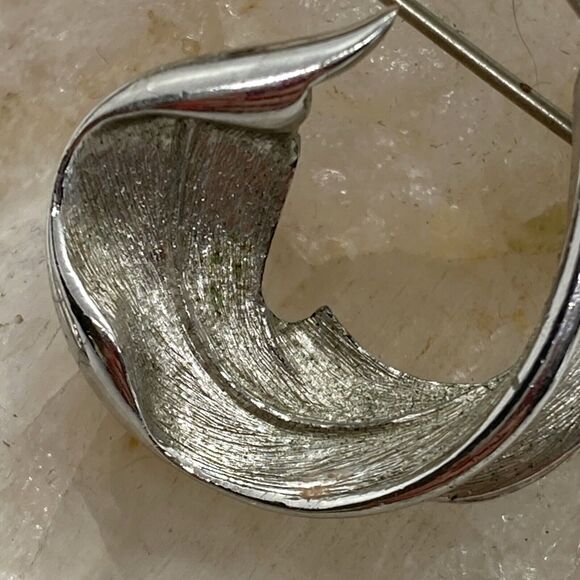 Vintage Lot of 3 Signed Monet Krementz Emmons Silver Tone Pin‎ Brooch Rhinestone - Picture 8 of 16